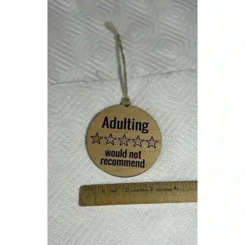 Funny Adulting One Star Would Not Recommend Christmas Tree Ornament